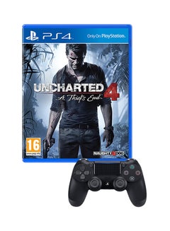 اشتري لعبة الفيديو "Uncharted 4 : A Thief's End" (إصدار عالمي) مع ذراع تحكم لاسلكية دوال شوك 4 - adventure - playstation_4_ps4 في الامارات