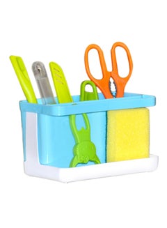 Buy Kitchen Organizer Cutlery Storage Holder Blue in UAE