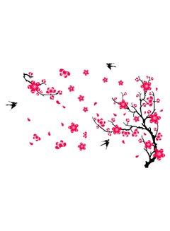 اشتري Plum Blossom Flower Removable Wall Sticker أحمر في الامارات