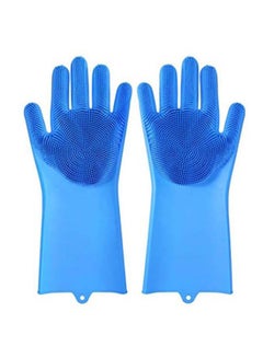 اشتري 2-Piece Silicone Glove Set Blue في الامارات