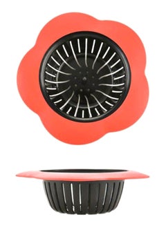 Buy Kitchen Sink Drain Strainer Red/Black 7.8-10cm in UAE