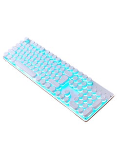 اشتري Punk Retro LED Mechanical Wired Keyboard أبيض في الامارات