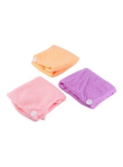 Buy Hair Drying Wrap Towel Multicolour 60centimeter in UAE