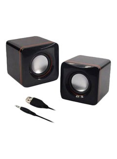 Buy 2-Piece Mini Portable Speaker Set Black/Grey in UAE
