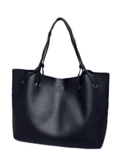 Buy Leather Hobo Bag Black in Saudi Arabia