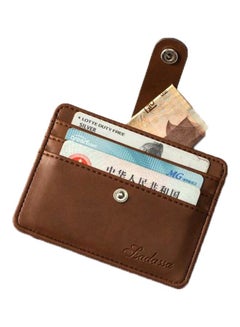 Buy Leather Card Holder Wallet Brown in UAE