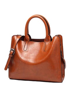 Odeem Large bucket bag for Women - Brown in KSA