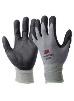 Buy Pair Of Comfort Grip Working Gloves Grey/Black XL in Saudi Arabia