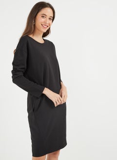 Buy Full Sleeves Short Dress Black in UAE