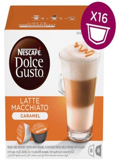 Buy Dolce Gusto Caramel Latte Macchiato, 16 Capsules Latte Macchiato 16g in UAE