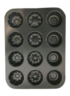 اشتري Cake Mould Flower Design, 12 pieces- BAKE-2 Black في السعودية