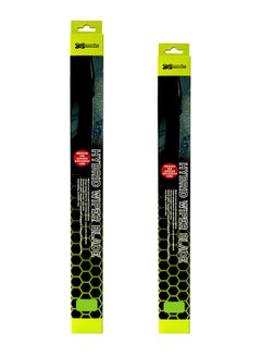 Buy 2-Piece Hybrid Wiper Blades Set For Honda Civic 2015-14 in UAE