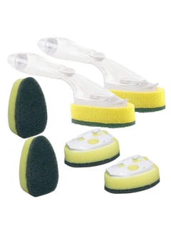 اشتري Heavy Duty Dish Wand Sponge Yellow/Green/White في السعودية