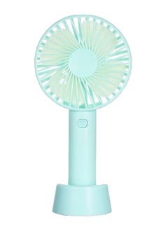 اشتري Portable Mini Handheld Fan With Stand Cradle 111681 أزرق في الامارات