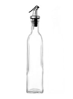 Buy Glass Cruet Bottle With Lever Release Pourers Olive Oil Vinegar Dispenser Clear 12inch in UAE