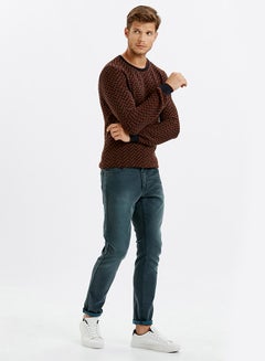 Key Woven Denim Trousers Blue 
