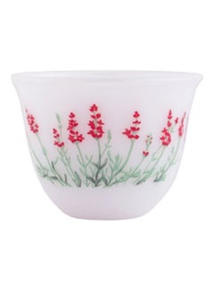 Buy Floral Printed Gawa Cup White/Pink/Green M in Saudi Arabia