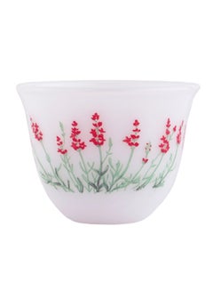 Buy Floral Printed Gawa Cup White/Pink/Green L in Saudi Arabia