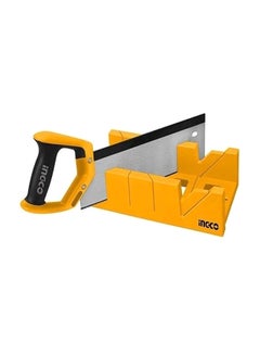 Buy Mitre Box With Back Saw Set Yellow/Silver/Black in Saudi Arabia