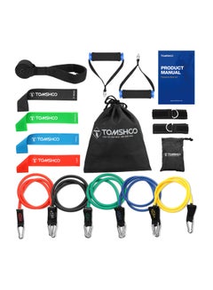 Buy 17-Piece Workout Fitness Exercise Resistance Bands Set in Saudi Arabia