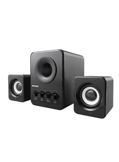 Buy Bass Stereo Computer Speaker V3816 Black in UAE