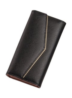 Buy Leather Walle  With Buckle Black in Saudi Arabia