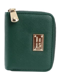 Buy Lather Mini Bifold Wallet Green in Saudi Arabia