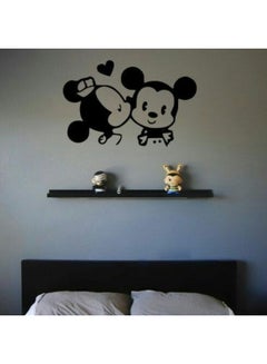 Buy Micky And Minnie 1 Wall Sticker Black 38x65cm in Egypt