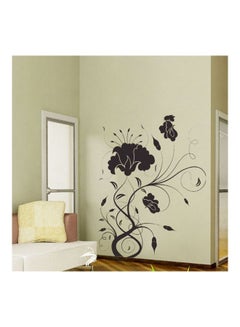 اشتري Roses On Leaves Wall Sticker Black 38x58 سنتيمتر في مصر