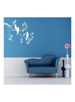 اشتري Birds And Leaves Printed Wall Sticker White 38x58 سنتيمتر في مصر