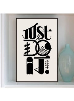 Buy Just Do It Tableau Wall Art White/Black 20x30centimeter in Saudi Arabia