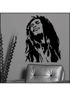 Buy Bob Marley Printed Wall Sticker Black 60x45cm in Egypt