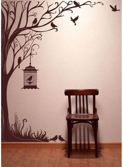 Buy Tree Printed Wall Sticker Brown 60x45cm in Egypt