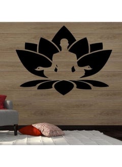 Buy Meditation 3 Wall Sticker Black 80x120centimeter in Egypt