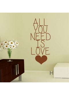 Buy All You Need Is Love Wall Sticker Brown 60x45cm in Egypt