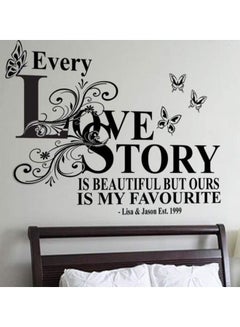 اشتري Love Quotes Wall Sticker Black 45x60 centimeter في مصر