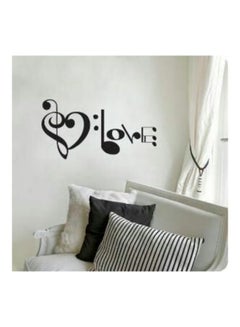 اشتري Love Music Wall Sticker Black 36x24 سنتيمتر في مصر