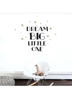 Buy Dream Big Wall Sticker Black/Gold 65x38cm in Egypt