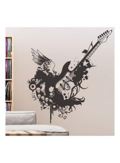 Buy Rock Guitar Wall Sticker Black 58x38cm in Egypt