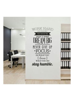 Buy Never Quit Wall Sticker Black 36x24centimeter in Saudi Arabia