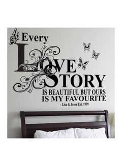 Buy Our Love Story Wall Sticker Black 65x38cm in Egypt