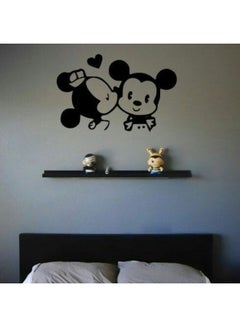 Buy Micky And Minnie 1 Wall Sticker Black 150x96cm in Egypt