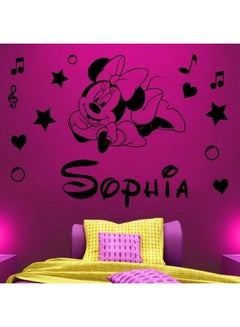 Buy Little Minnie Wall Sticker Black 24x36cm in Egypt