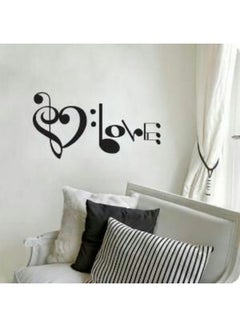 Buy Love Music Wall Sticker Black 38x65cm in Egypt