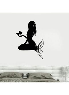 اشتري Mermaid 4 Printed Wall Sticker Black 36x24 سنتيمتر في مصر