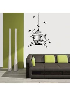 Buy Bird Cage Wall Sticker Black 60x90centimeter in Egypt