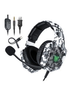 اشتري Stereo Over-Ear Gaming Headphone With Microphone Camouflage Black في السعودية