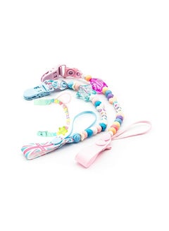 Buy Pack Of 3 Plastic Pacifier Clip Silicone Teething Beads in Saudi Arabia