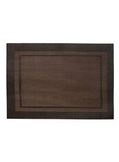 Buy 6-Piece Double Border Placemat Set Brown 46 x 32centimeter in Saudi Arabia