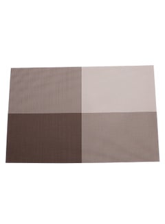 Buy 6-Piece Anti-Slip Placemat Set Brown/Grey 45 x 30centimeter in Saudi Arabia